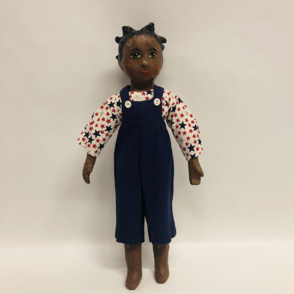 Varick Folk Art Paper Mache Black Boy Doll