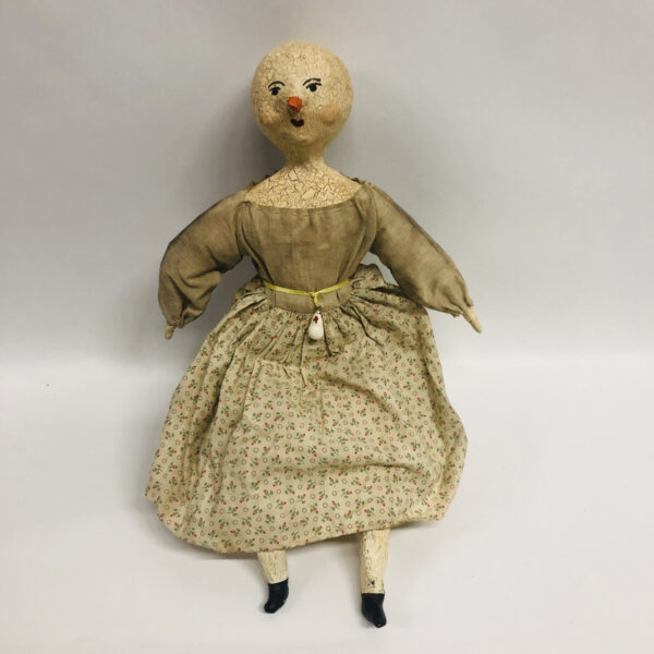 Tamar Folk Art Snow Girl Paper Mache Doll