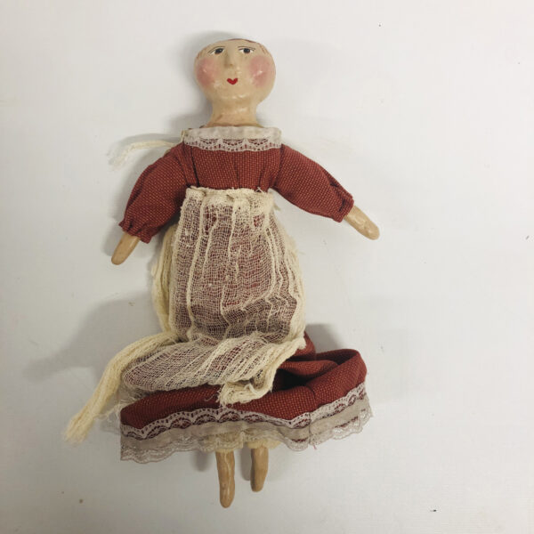 Kizzy Folk Art Paper Mache Little Girl Doll - Image 2
