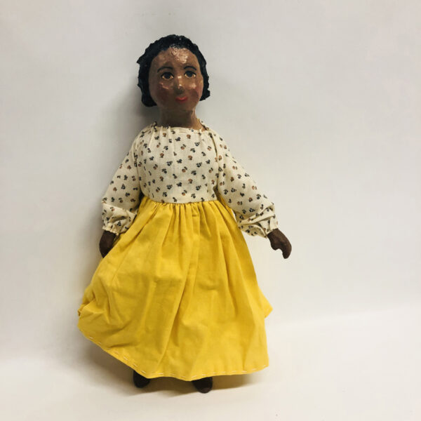 Tinecia Folk Art Paper Mache Black Girl Doll