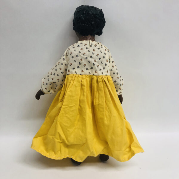 Tinecia Folk Art Paper Mache Black Girl Doll - Image 2