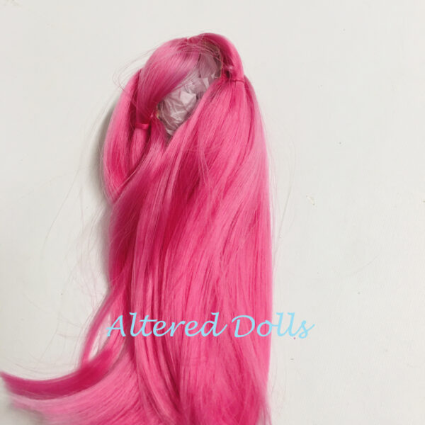 Long Rosy Pink MSD size Ball Jointed Doll Wig - Image 3