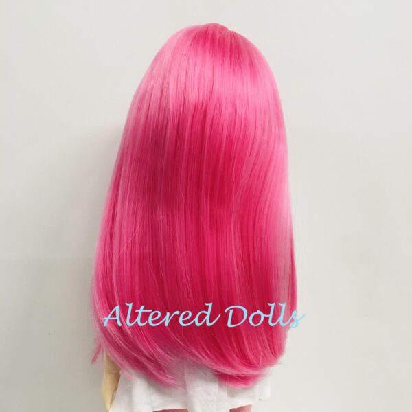 Long Rosy Pink MSD size Ball Jointed Doll Wig - Image 4