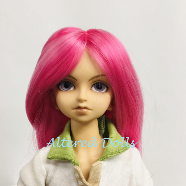 Long Rosy Pink MSD size Ball Jointed Doll Wig - Image 8