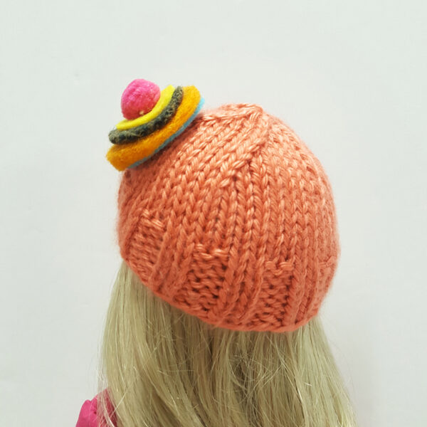 Roolla Salmon Knit Cap for 14-inch Dolls - Image 3