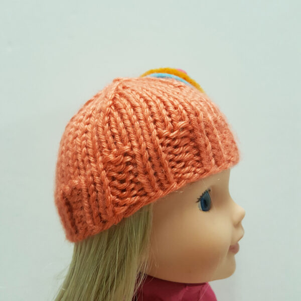 Roolla Salmon Knit Cap for 14-inch Dolls - Image 2