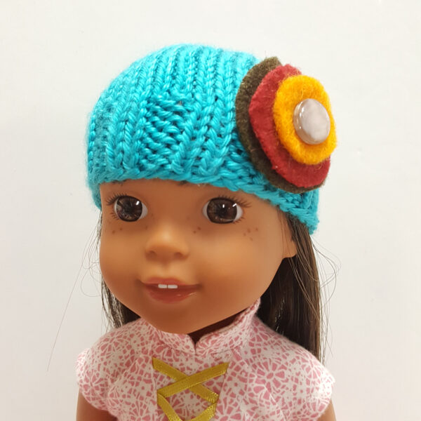 Roolla Turquoise Hat for 14-inch Dolls