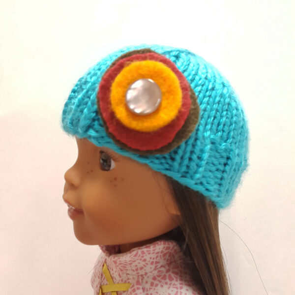 Roolla Turquoise Hat for 14-inch Dolls - Image 2